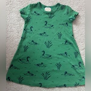 The Beaufort Bonnet Company Green Dress with Duck Pattern